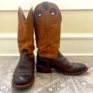 USED TECOVAS 8D BISON PRESCOTT RIDING COWBOY BOOT HICKORY